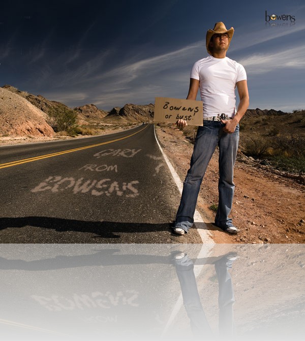 Name in sand on the road