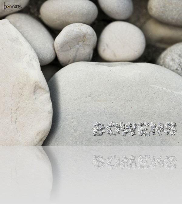 Name made with rocks