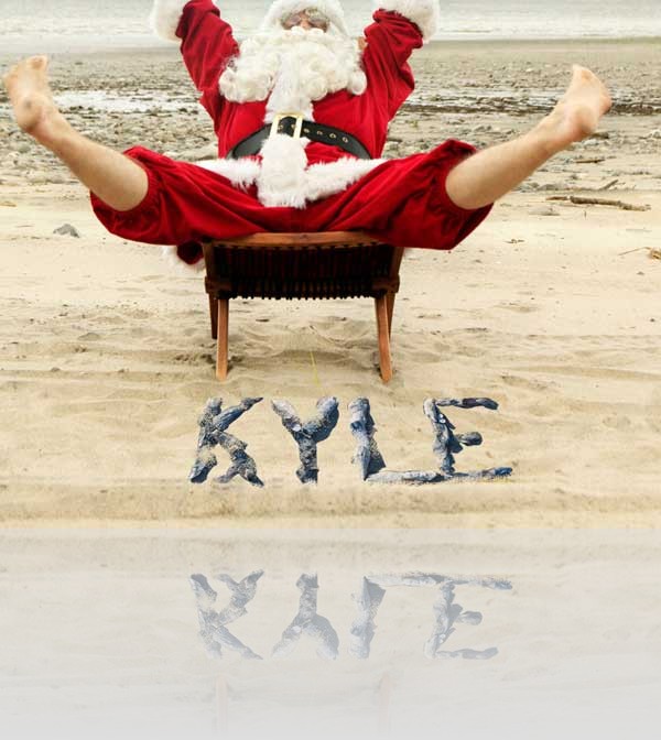 Santa on Beach (Shells)